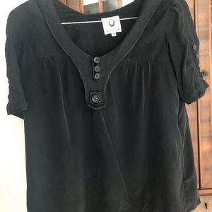 Mayle Original Black Silk Blouse